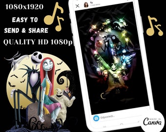 Der Alptraum vor Weihnachten Geburtstagsparty Video Einladung Halloween-Geburtstagsfeier Spooktacular Party einladen mp4 Video einladen Musik