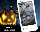 Halloween Animated Video invitation, Hallowenn Spooky Party, Animated Video, Scary Halloween Digital invite with music, Personalizated video