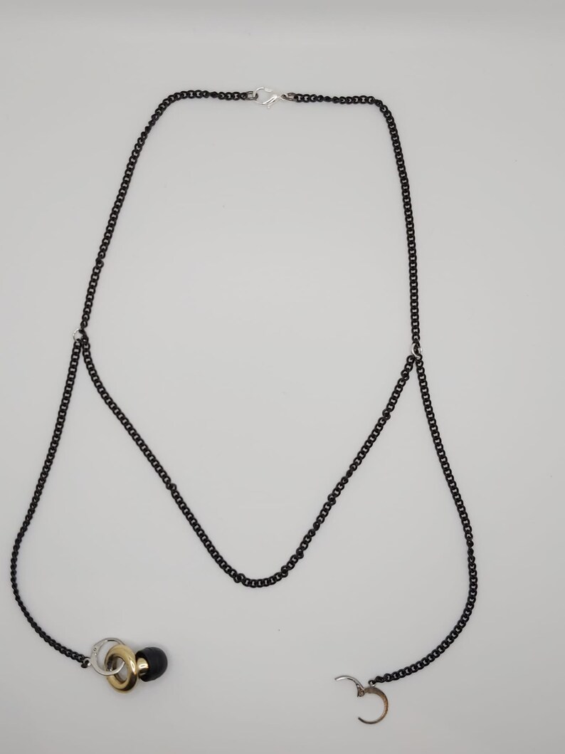 Black Necklace Loop Earplugs Sensory Jewelry ADHD Autism Etsy UK