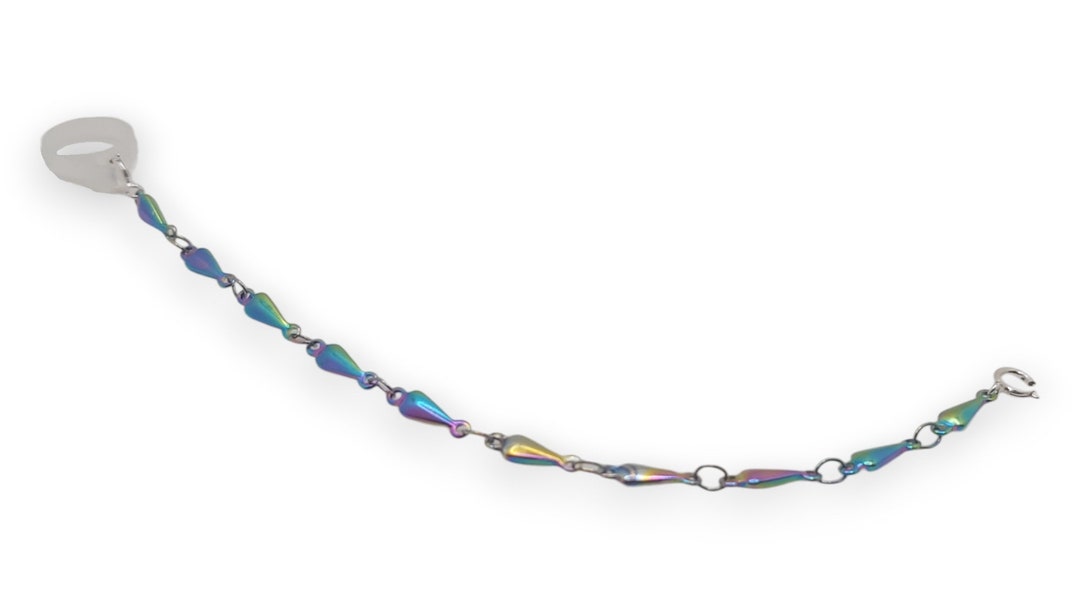 Rainbow Raindrop Safety Chain for Cochlear Implants - Etsy