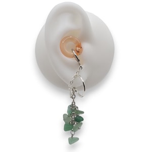 Gemstone earrings for Loop Earplugs, sensory earrings, earplug earrings, ADHD autism, festival gig anti loss jewellery
