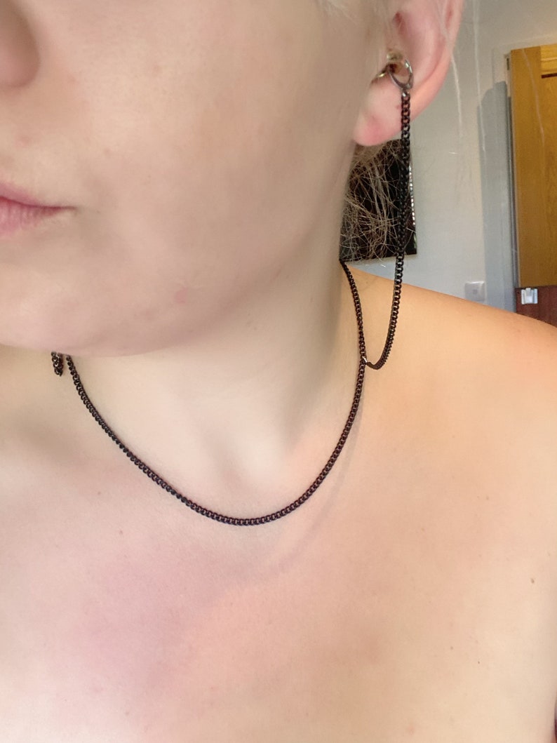 Black Necklace Loop Earplugs Sensory Jewelry ADHD Autism Etsy UK