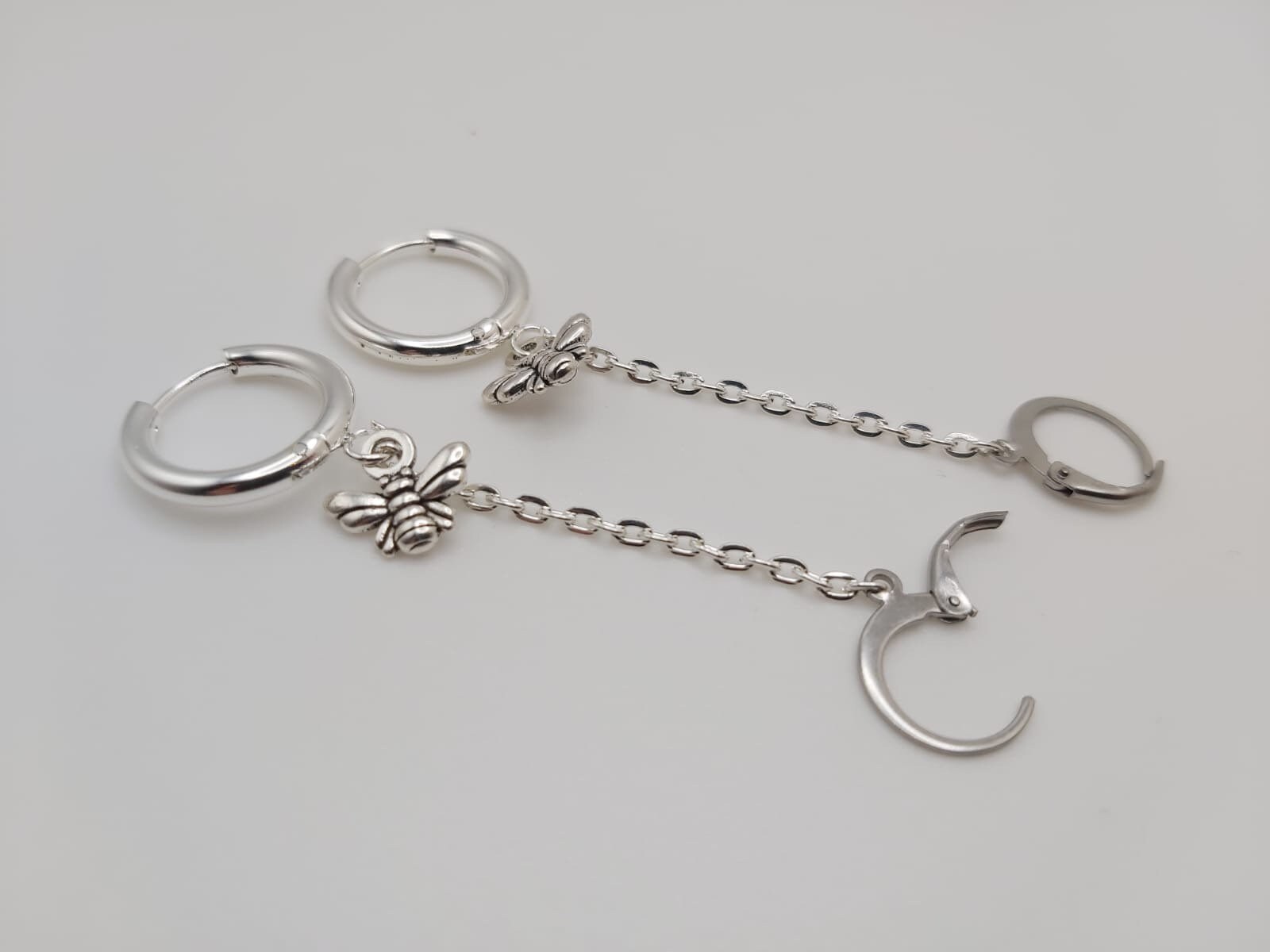 Silver Bee Earrings for Loop Earplugs Sensory Earplug Hush