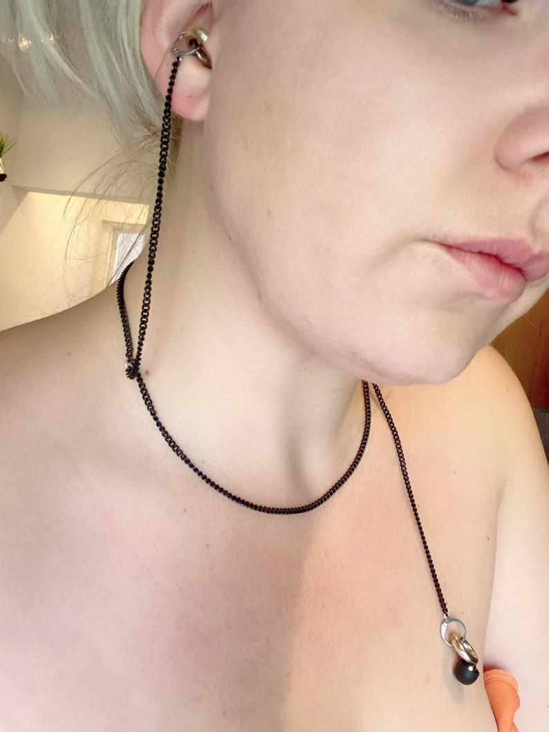 Black Necklace Loop Earplugs Sensory Jewelry ADHD Autism Etsy UK