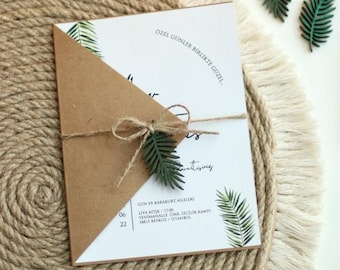 Nature-Inspired Event Invitations: Botanic Themed Design | Weddings, Engagements, Henna Invitation | Save the Date Card