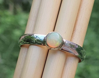 Mens Opal Ring | Ethiopian Opal Ring | October Birthstone| October Ring | Opal Mens Ring| Ethiopian Ring| Dainty Stacking Ring| Gift for Her