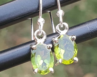 Peridot Drop Earrings for Women | Handmade Jewelry | 925 Sterling Silver | Birthday Gift| Statement Earrings| Peridot Jewelry | Gift for Her