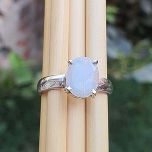 Rainbow Fire Moonstone Ring by FemmesBijoux | Personalize Birthstone Gift for Mom | 925 Silver| Moonstone Engagement Ring | Bridesmaid Gifts