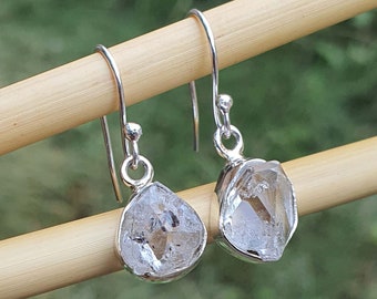 Herkimer diamanten oorbellen voor dames | Sterlingzilver | Handgemaakte sieraden | Herkimerkristal