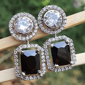 Delicate Dangle & Drop Earrings for Women | Cubic Zirconia Earrings | Statement Hallow CZ Jewelry | Bridesmaid Gift Wedding Jewelry