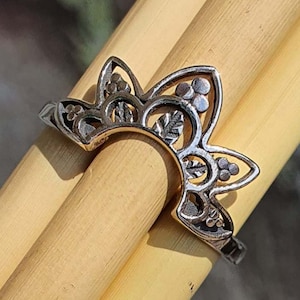 Mandala Ring | Mandala Stacking Ring | 925 Sterling Silver Ring | Mandala Jewelry | Filigree Flower Ring | Dainty Stacking Ring | Boho Gift