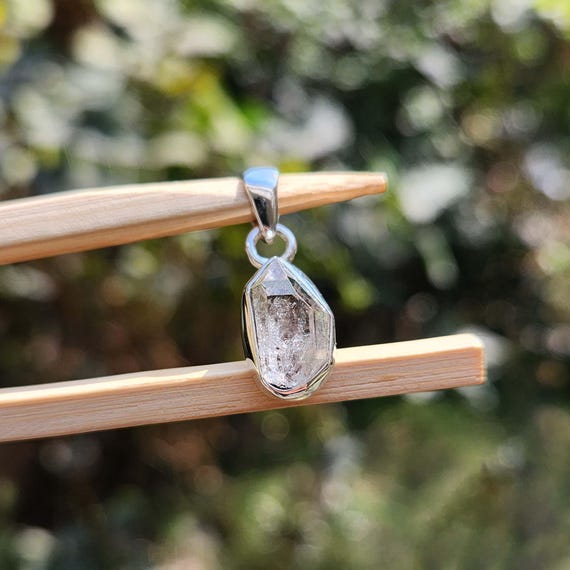 Natural Herkimer Diamond Pendant for Men | Raw Diamond Jewelry | Herkimer Pendant | Herkimer Crystal | Crystal Quartz | Mens Pendant | Gift