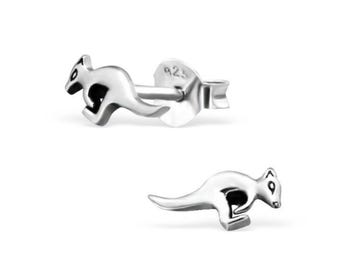Sterling Silver Kangaroo Earrings | Kangaroo Studs | Tiny Studs | Animal Lover Gift | Kangaroo Jewelry | Animal Jewelry | Gift for Him