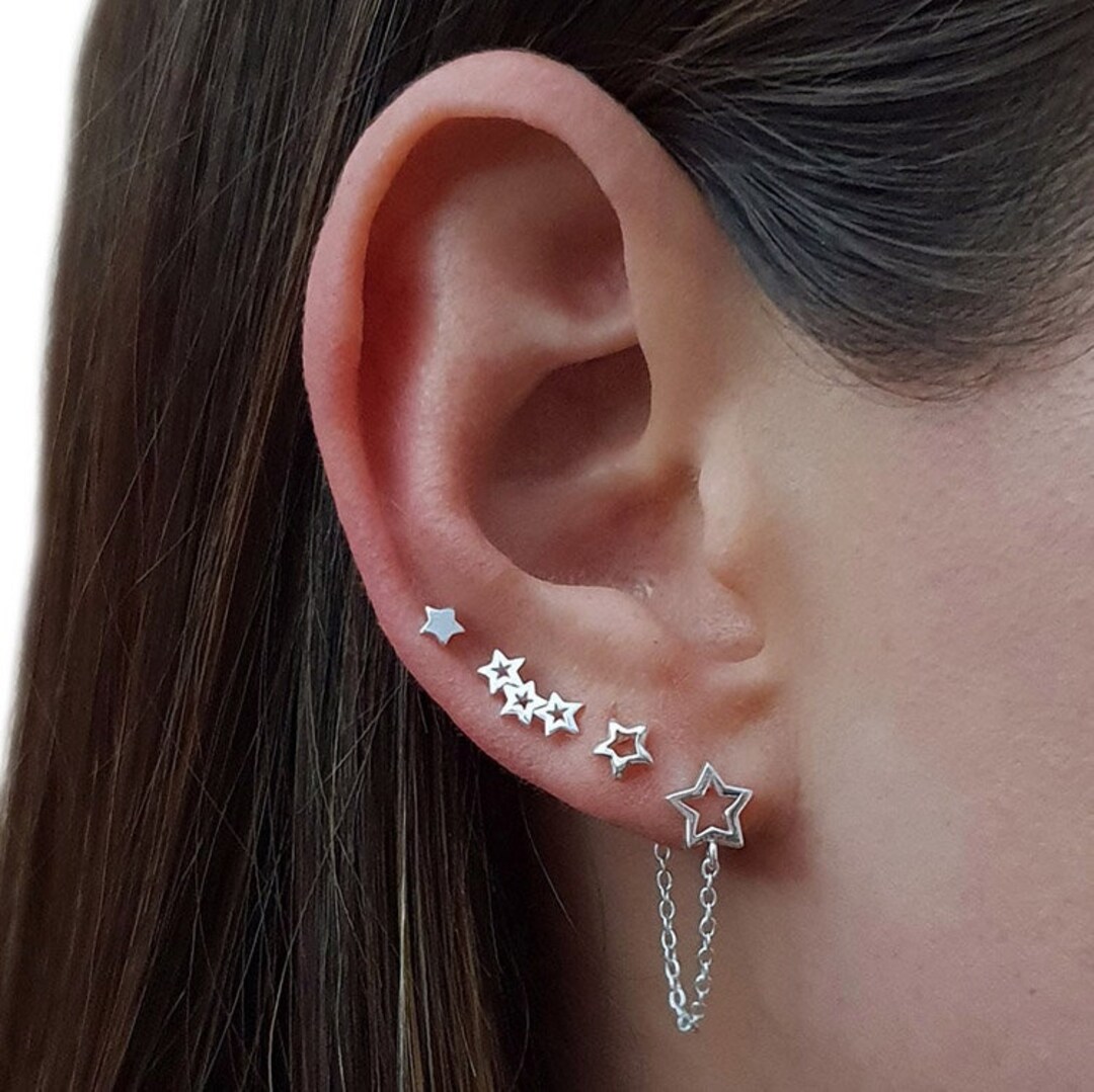 Astra Triple Star Earrings