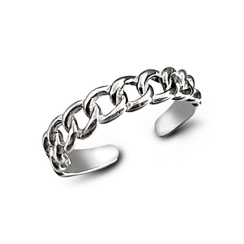 Adjustable Sterling Silver Link up Chain Ring Adjustable Etsy