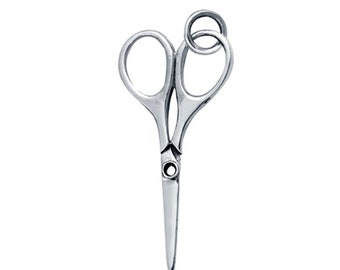 Scissors Charm for Jewelry Making | Sterling Silver Charm Jewelry | Scissors Charm Supplies | Necklace Making Supplies | Scissors Jewelry