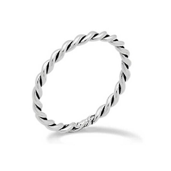 Twist Rope Ring Oxidized Twisted Rope Band Ring Sterling Etsy