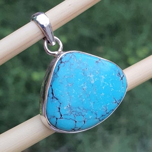 Turquoise Pendant for Men | Blue Gemstone Pendant | Handmade Pendant | Blue Turquoise Jewelry | Jewelry Making Charm | Handmade Gift for Her