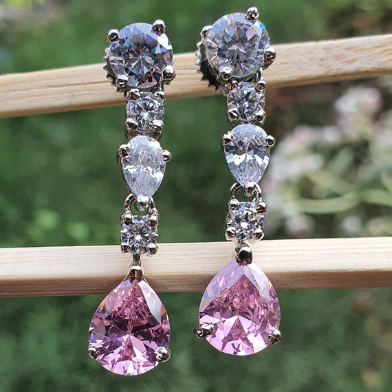 Natural Pink Diamond Drop Earrings – Stephen Wiseley Jewelers