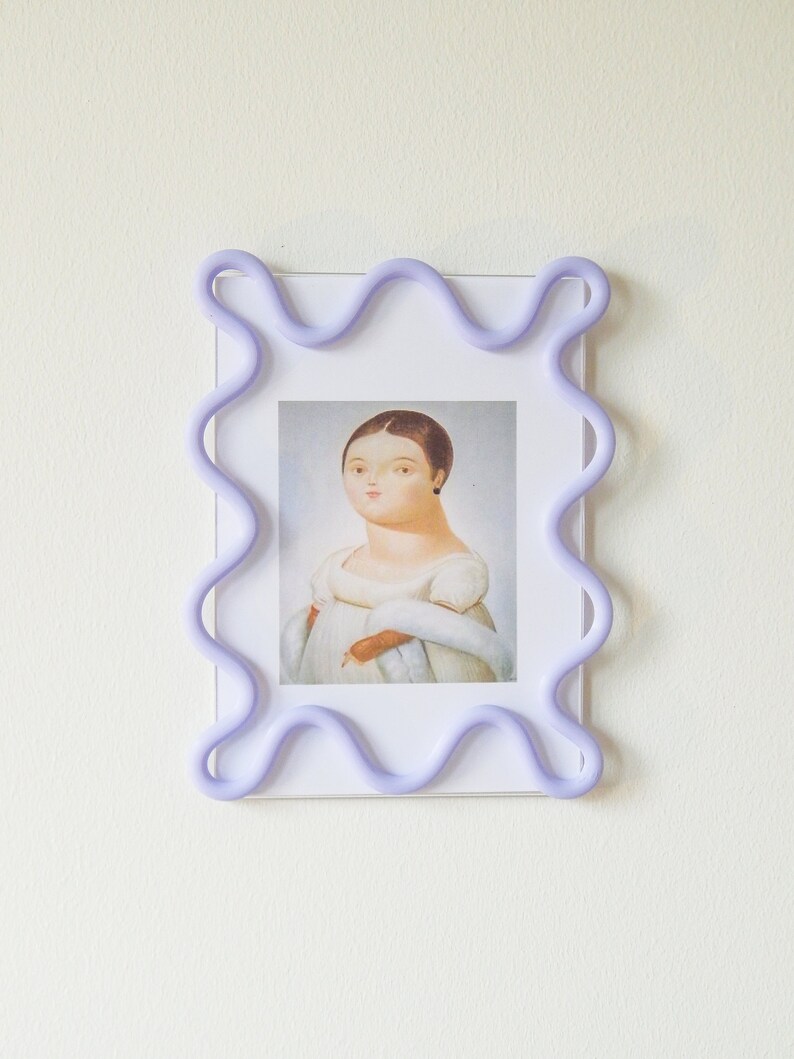 Squiggle Frame Funky Frame Wavy Picture Frame Danish Etsy UK