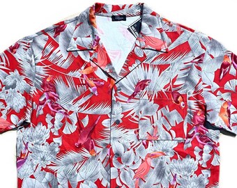 1970年代 LEONARD Paris シルクシャツドレス：鮮やかなアステカ