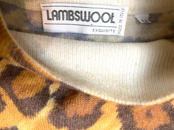 Leopard / Animalier knit turtleneck jumper slim f… - image 2