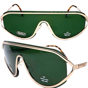 Safilo Emozioni 349/S occhiali da sole cool shield made in Italy, anni &#39;80 NoS