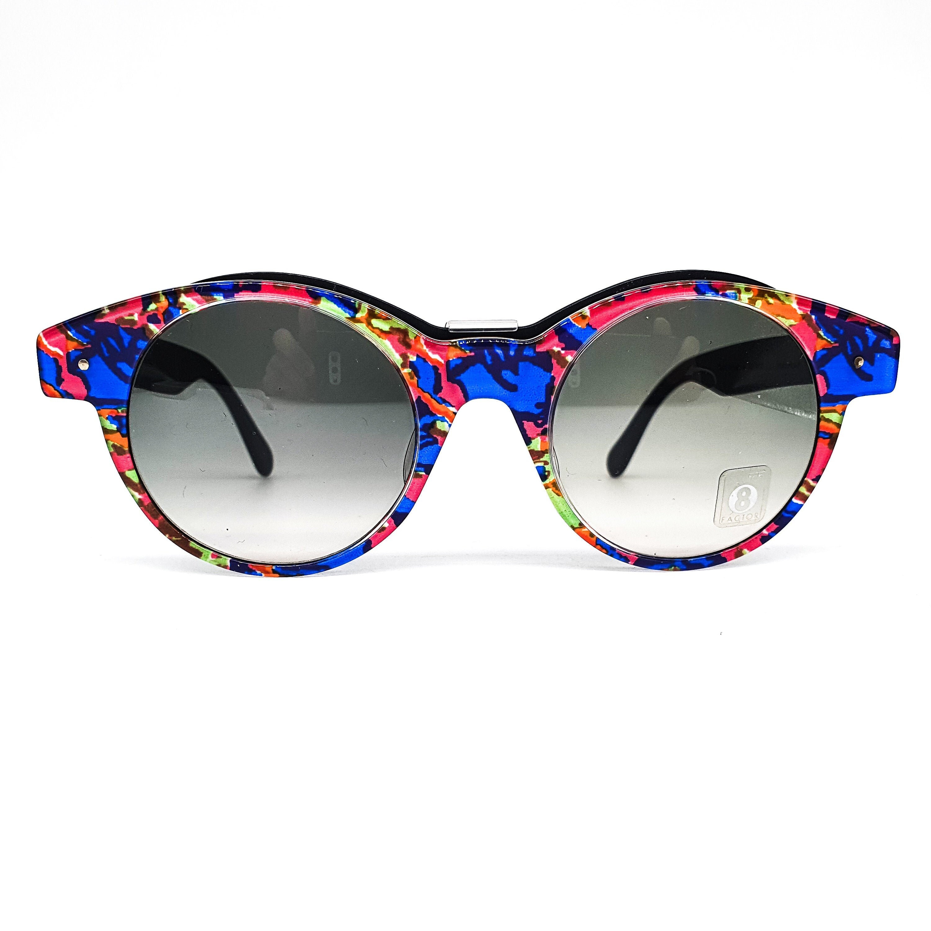 Colorful Geometric Vintage Swatch Sunglasses Amazon.com: mincl/Oversized Metal Geometric Pentagon  main image 2