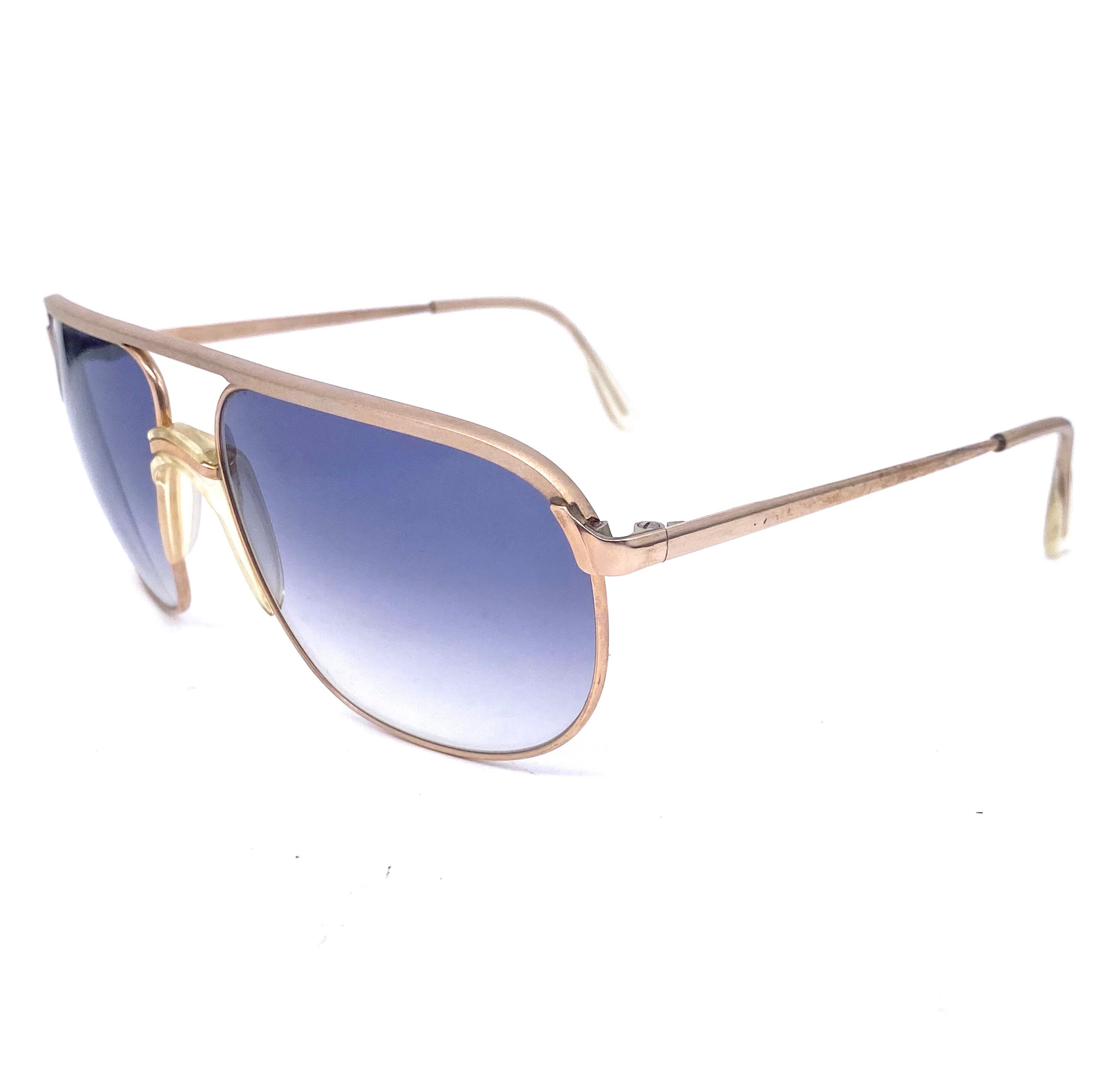 Lunettes De Soleil LOZZA LINEA PROFILO 1 Vintage - Or 14kt, Verres Photochromatiques En Verre, Style Années 80