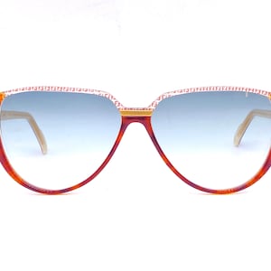 Fendi FV48 monogram drop shaped cello sunglasses made in Italy, 80s NOS