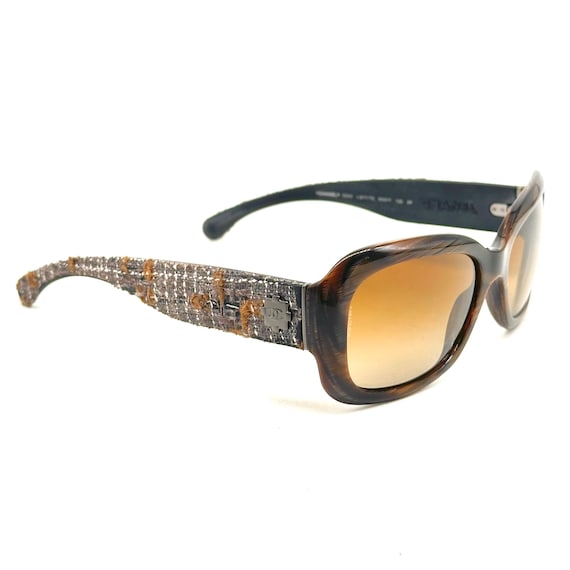 Chanel Tweed Collection 5240 Brushed Brown Wayfarer Frame Chanel Tweed Collection 5240 Brushed Brown Wayfarer Frame