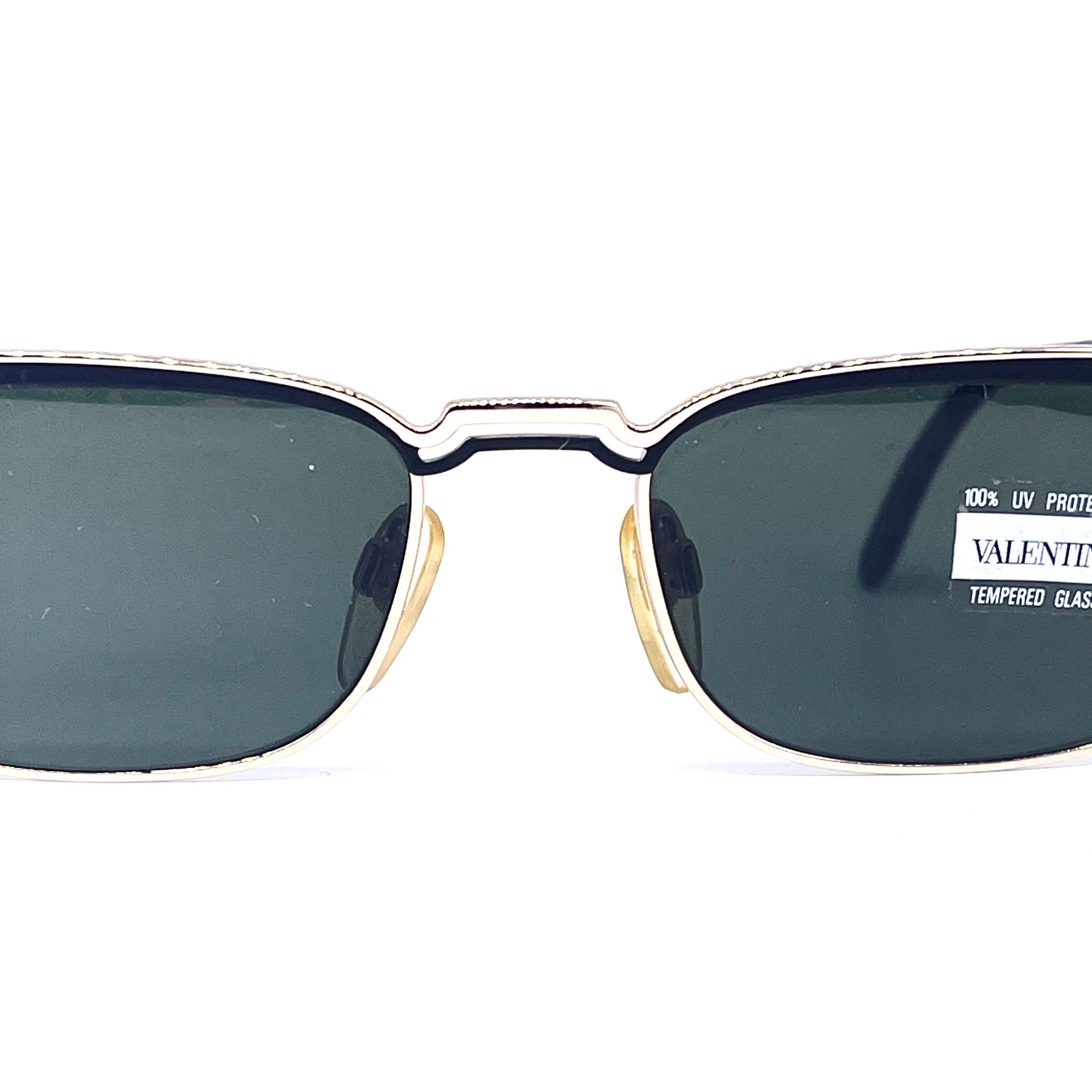 Valentino Garavani V656 Rectangular Silver/black Metal