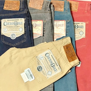 Cotton Belt 80s paninaro style jeans, many colors and styles available, new with tags