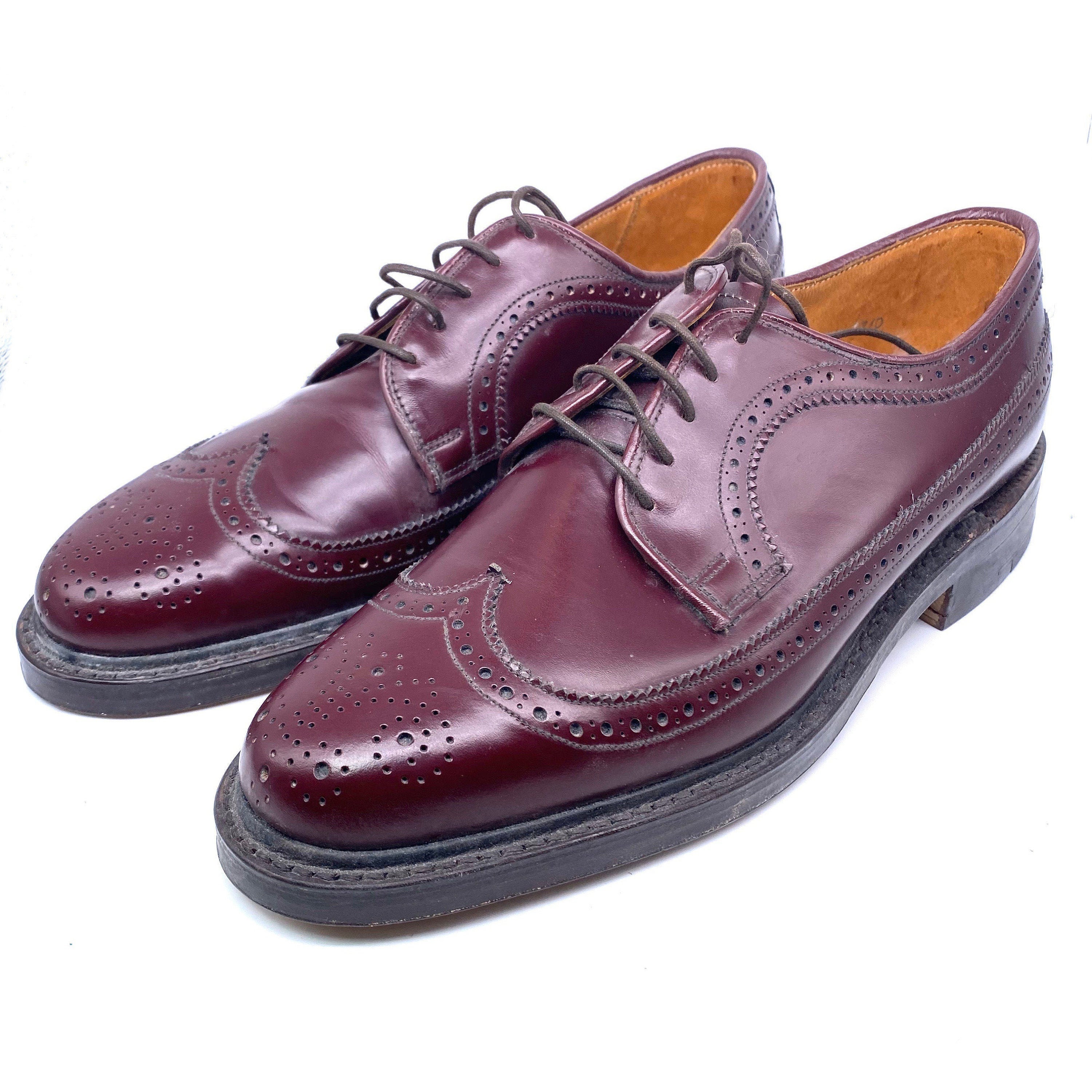 Grenson Royal Windsor NOS Burgundy Brogues Church Style UK 