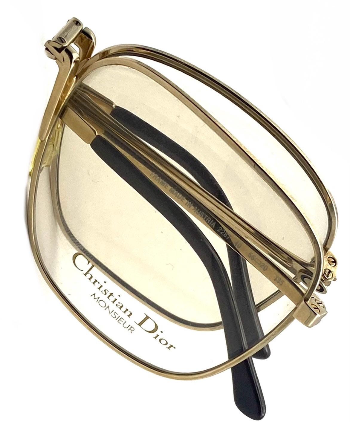 Christian Dior monsieur ゴールドフレーム メガネ 度入り Christian Dior クリスチャンディオール MONSIEUR ムッシュ 折りたたみ