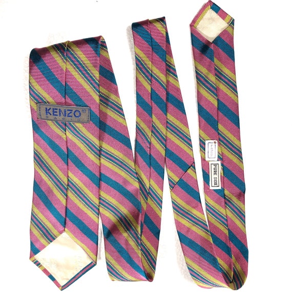 ヴィンテージ ケンゾー 90 年代 NOS ピュアシルク ネクタイ、花柄