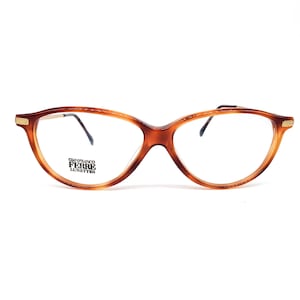 Gianfranco Ferre GFF 72 vintage oval blonde cello eyeglasses, 1980s NOS Italy