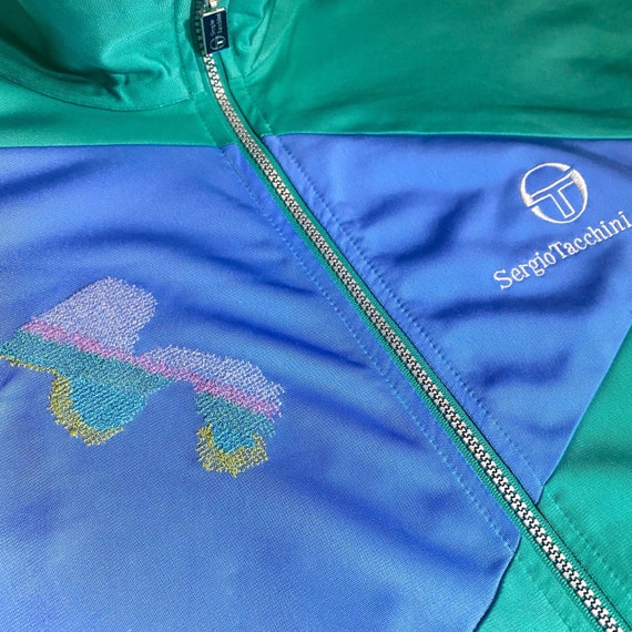 Sergio Tacchini 90s Colorful Patchwork Tracktop Jacket With
