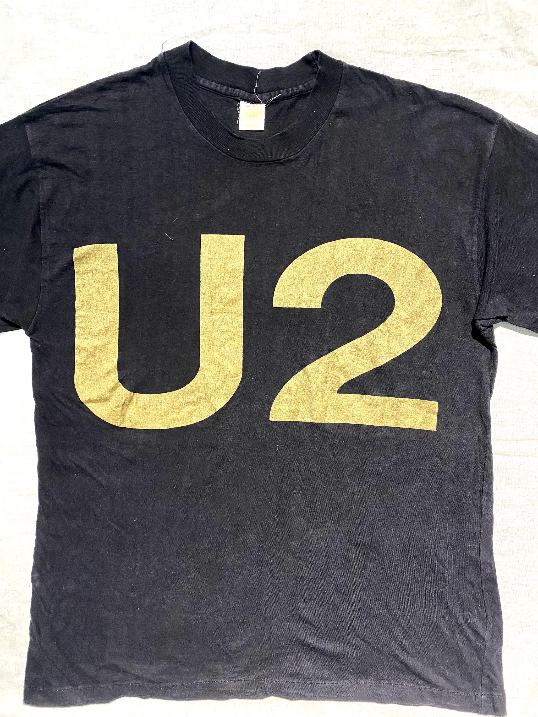 U2 Zooropa 1993 Original Italian Tour Dates T-shirt, Black W