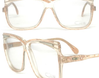 Cazal 168 square oversized eyeglasses w the iconic avant garde design, made in W Germany 80s NOs