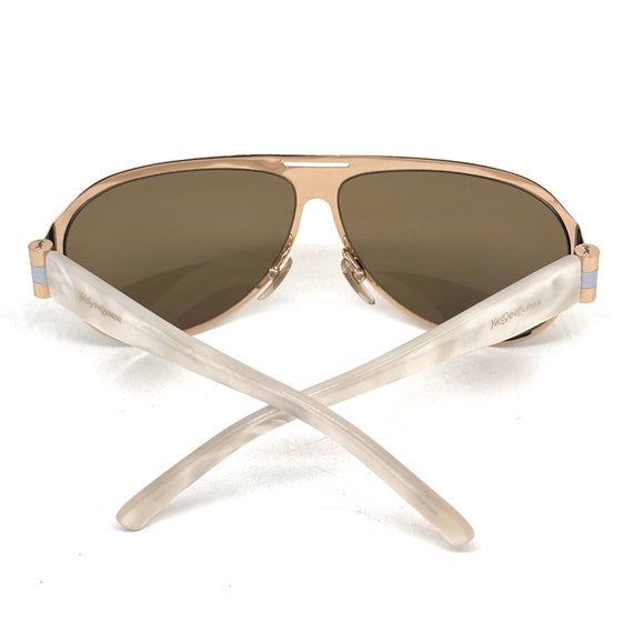 Yves Saint Laurent 6211/S Sunglasses in Gold and White  display picture 3