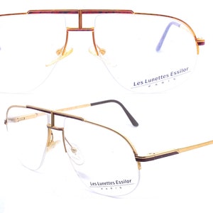 Montures vintage Les Lunettes Essilor Paris fabriquées en France NOS 80