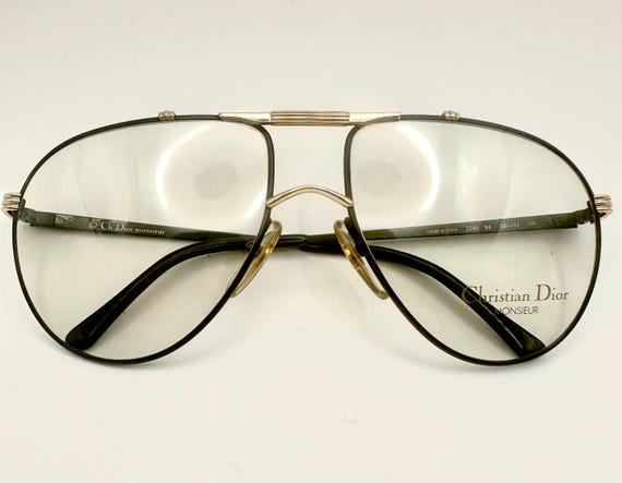 Dior Monsieur 2248 Black/gold Metal Aviator Glasses Frames 
