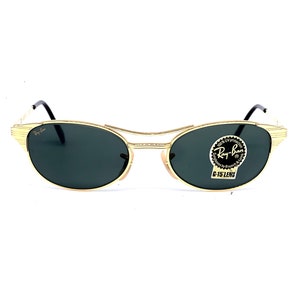 Rayban B and L Signet W1394 oval gold plated sunglasses NOS 90s