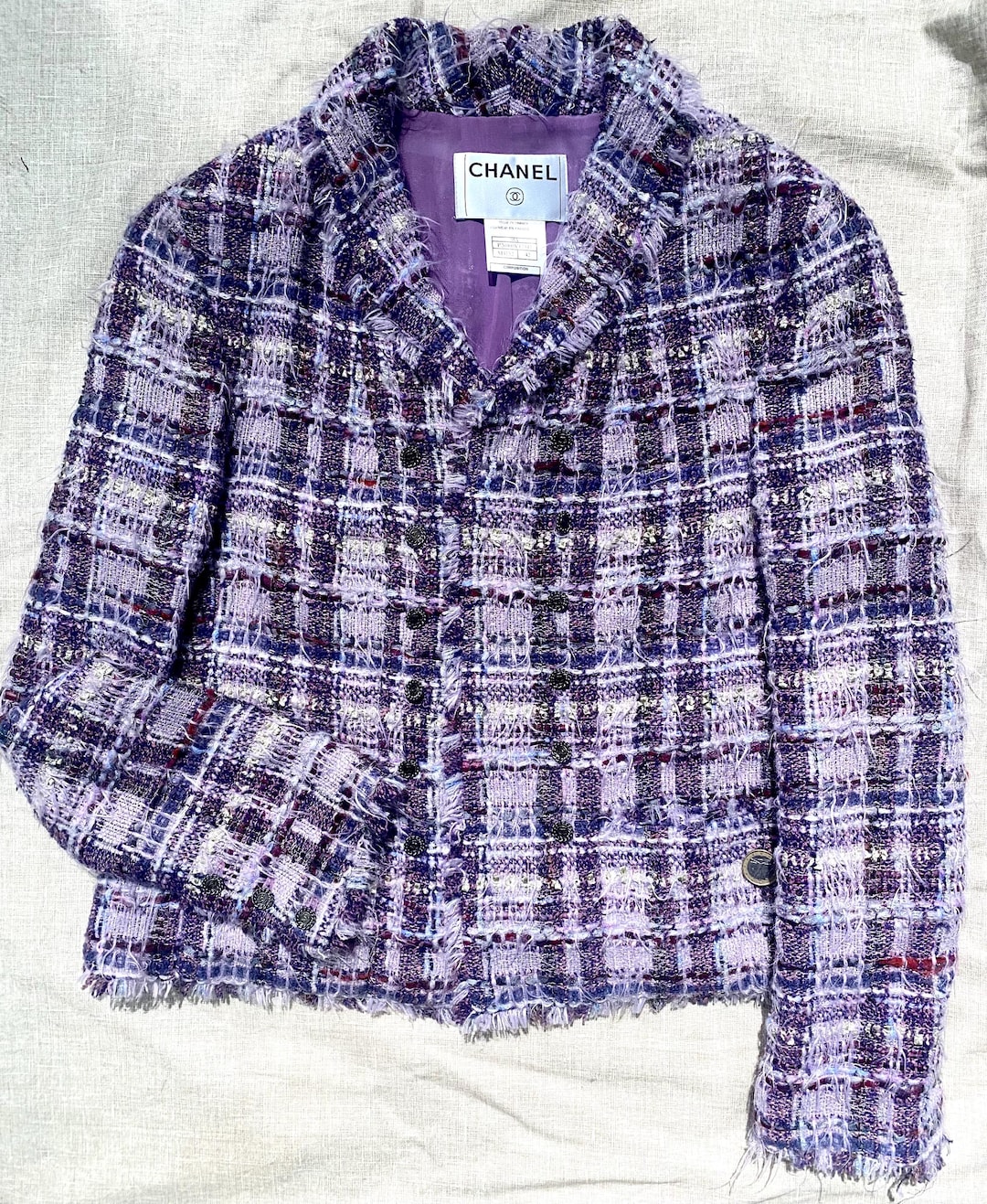 Chanel Rare Soft Lesage Purple/lavender Tweed Blazer Jacket