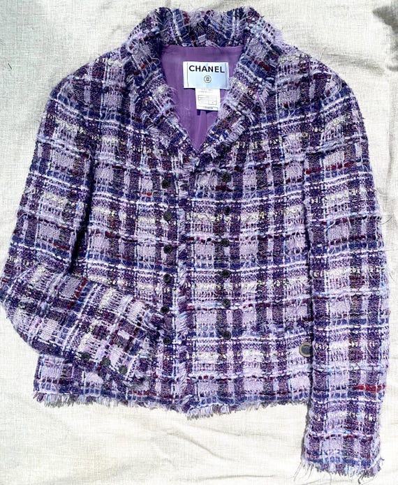 Chanel Rare Soft Lesage Purple/lavender Tweed Blazer Jacket