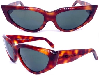 Rayban B&L Onyx Tortoise Thick Cateye Sunglasses Made in France