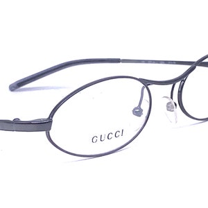 Gucci GG2671 sleek oval titanium eyeglasses frames, NOS early 2k Italy