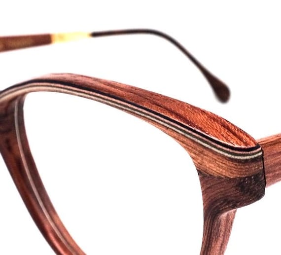 WOODLOOK PARIS ヴィンテージ 眼鏡 フレーム ウッドフレーム Woodlook Paris Real Wood Cateye Eyeglasses Frames Hand Crafted in