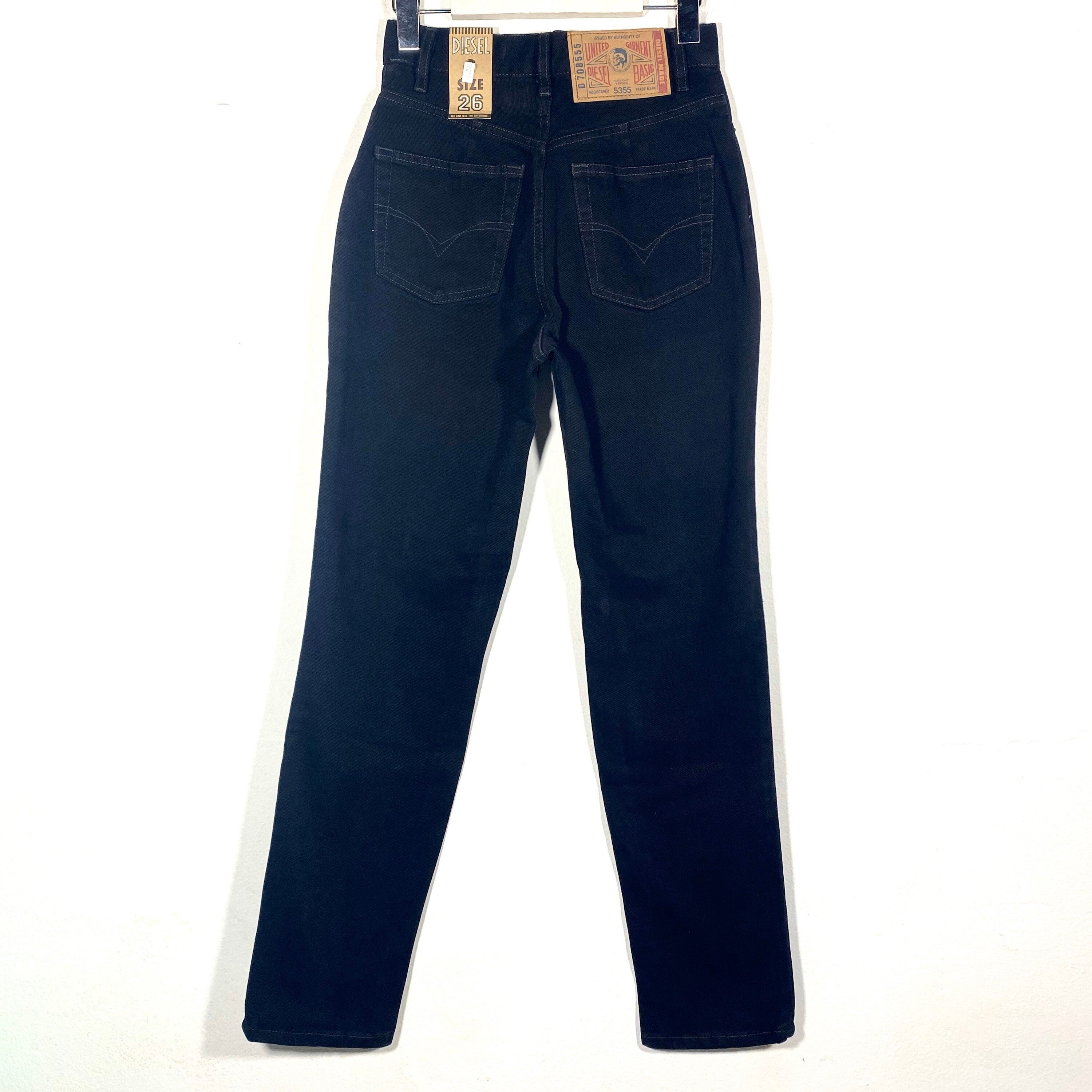 Diesel 90s NOS Black Jeans Denim Trousers Made in Italy, With Tags